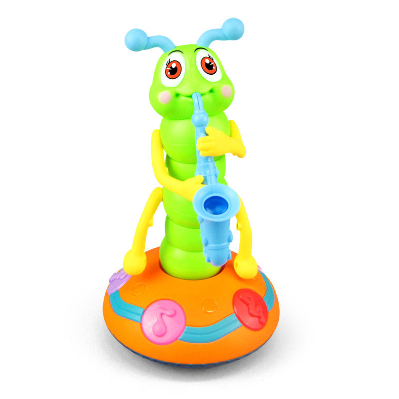 Electric Cute Worm Dancing Music Lighting Walking Cartoon Animal Doll Children Toys Birthday Gift