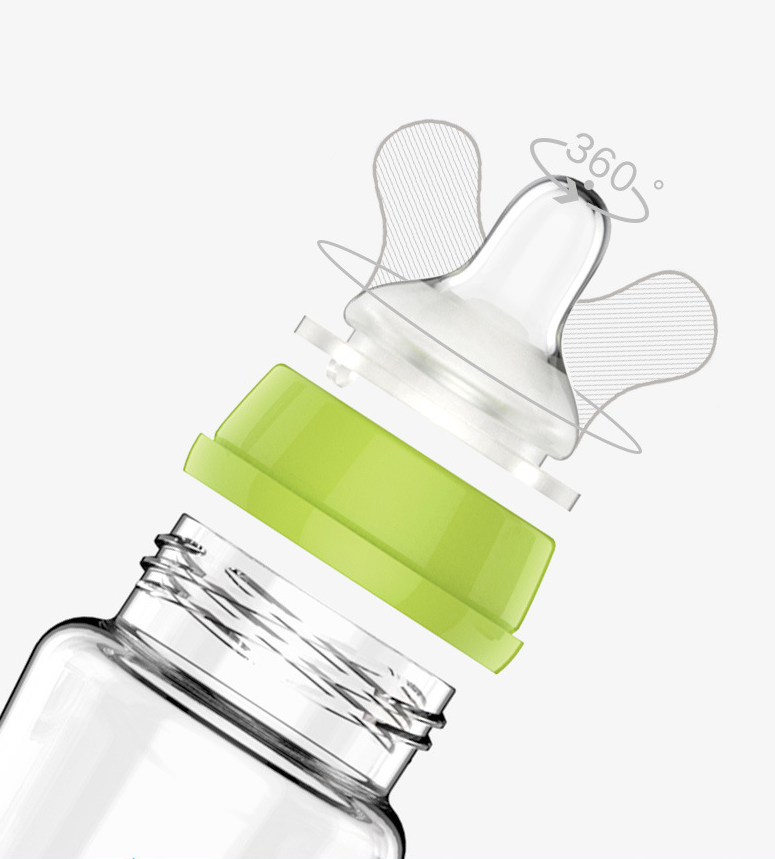 Baby Quick-Flushing Insulated Feeding Bottle Ppsu Wide-Bore Milk Regulator, Drop-Proof Portable Milk Warmer, Thermostatic Glass Feeding Bottle