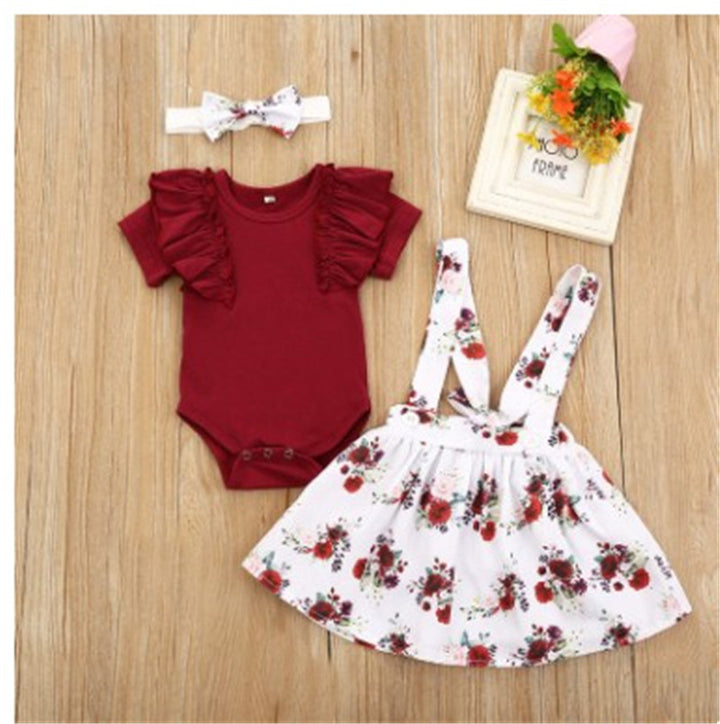 Baby Girl Romper & Skirt Set