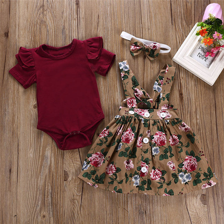 Baby Girl Romper & Skirt Set
