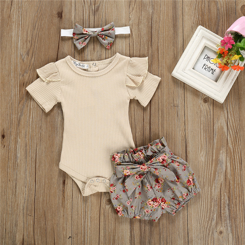 Baby Girl Romper & Skirt Set