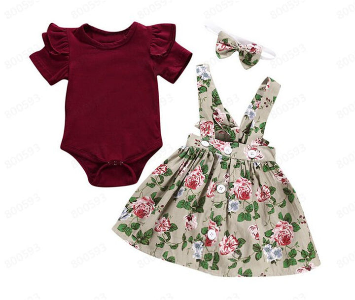 Baby Girl Romper & Skirt Set
