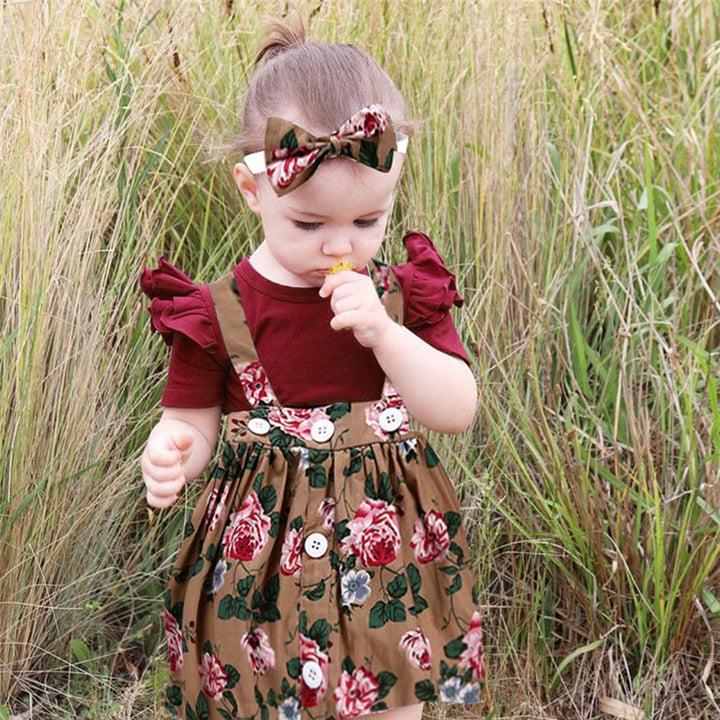 Baby Girl Romper & Skirt Set
