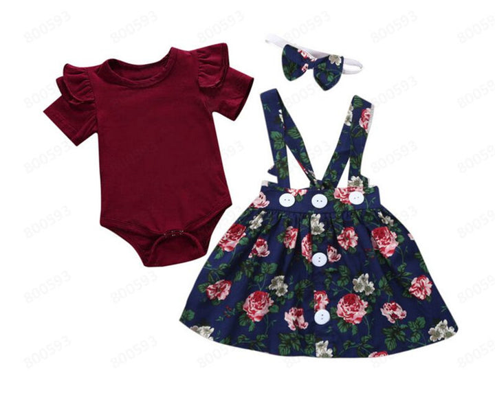 Baby Girl Romper & Skirt Set