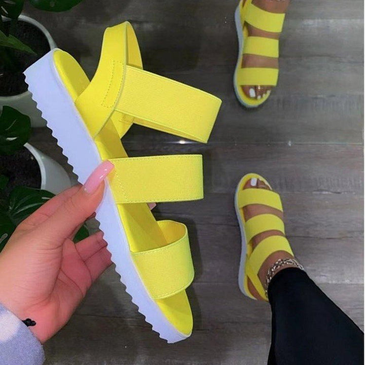 Women Shoes Flat Bottomed Color Matching Women Anti Slip Sandals