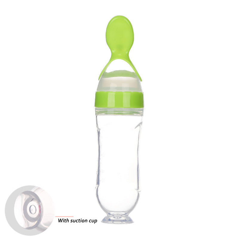 Baby Silicone Squeeze Training Feeding Bottle