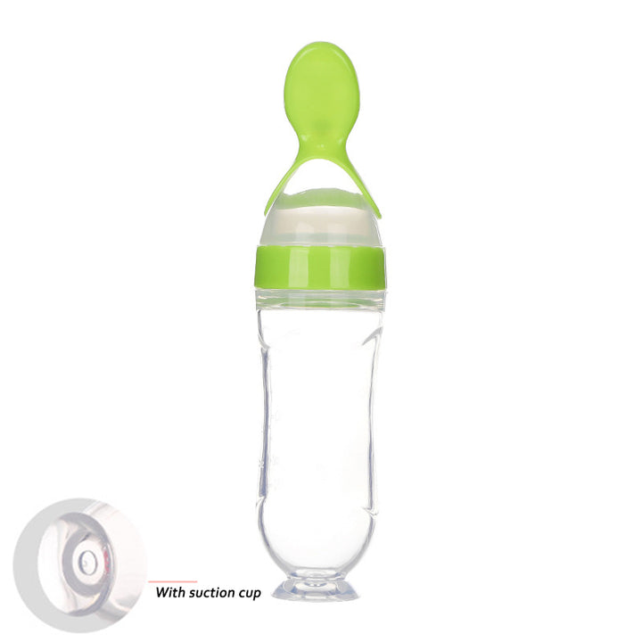 Baby Silicone Squeeze Training Feeding Bottle
