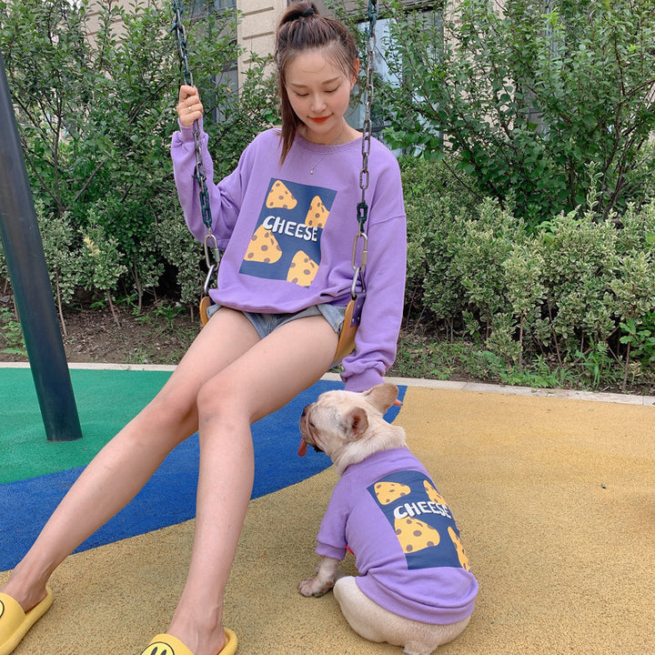 Dog/Parents Matching Cheese Sweat Shirt