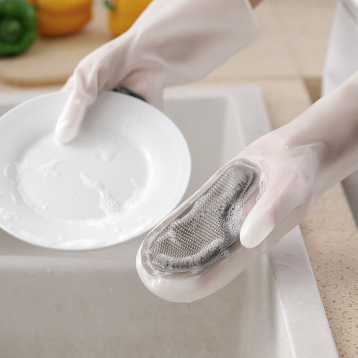 Magic Brush Glove Washing Dishes Cleaning Housework Non-Slip Waterproof Heat Insulation
