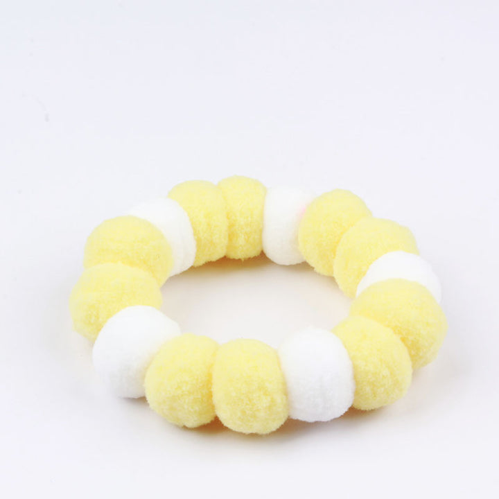 Pet Rainbow Candy Color Net Red Collar Collar Fur Ball Necklace Jewelry