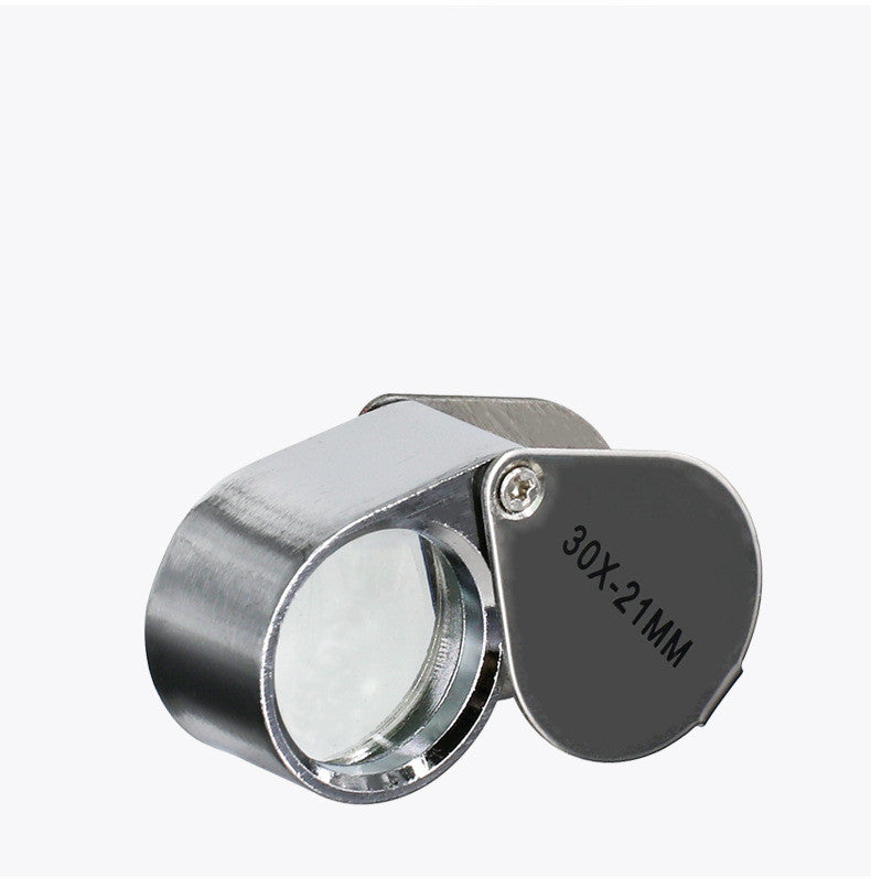Portable Folding Diamond Jeweler Eye Loupe Lupa Jewelry Loupe Loop 30X Illuminated Magnifier Magnifying Glass Jewellers Tool