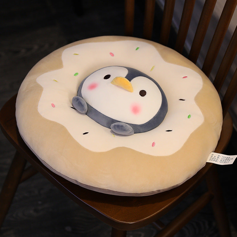 Creative Toy Net Red Penguin Plush Animal Donut Butt Cushion Office Nap Lying Pillow Cushion