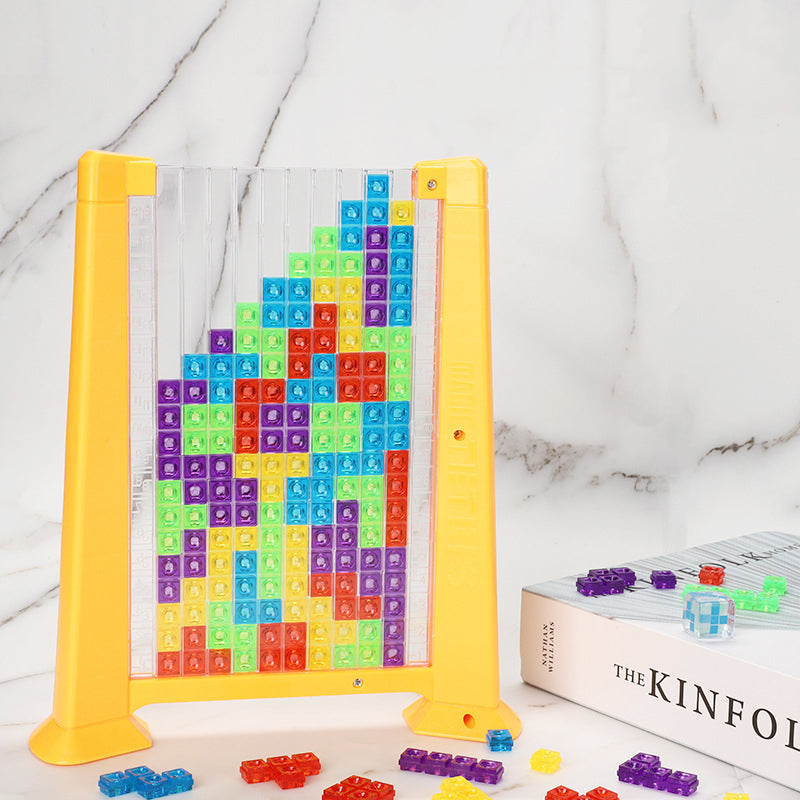 Tetris Game Colorful 3D Puzzle Tangram Math Toys Children Preschool Imagination Intellectual Educational Montessori Toy For Kids