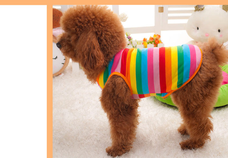 Summer Rainbow Pet Vest Clothes