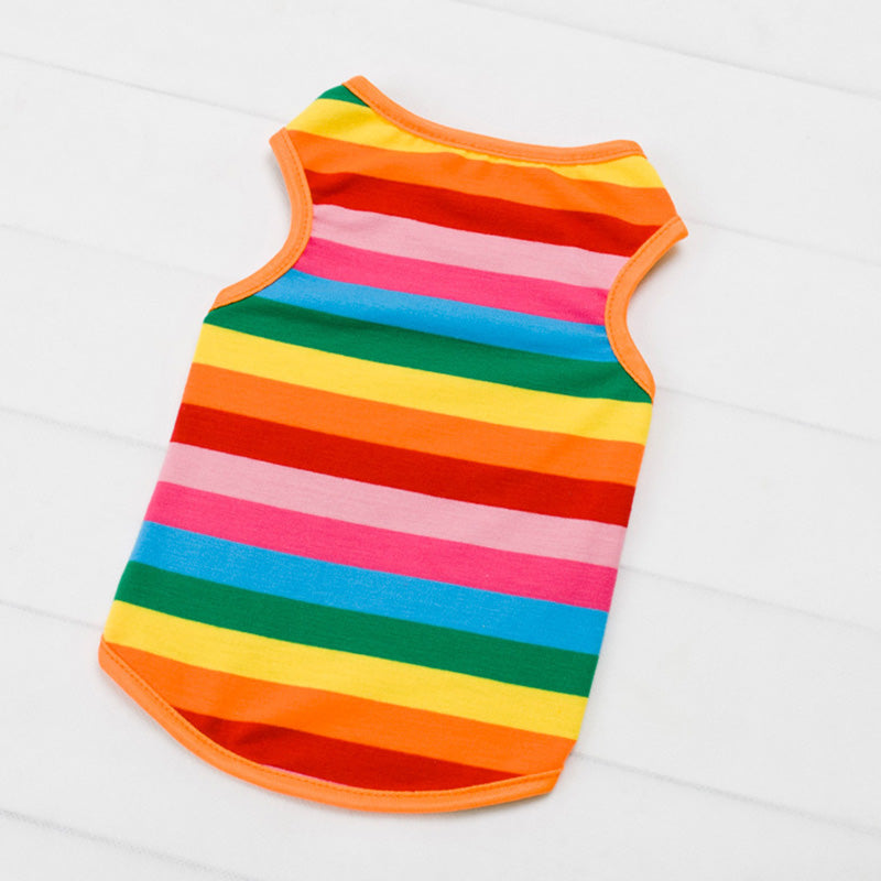 Summer Rainbow Pet Vest Clothes