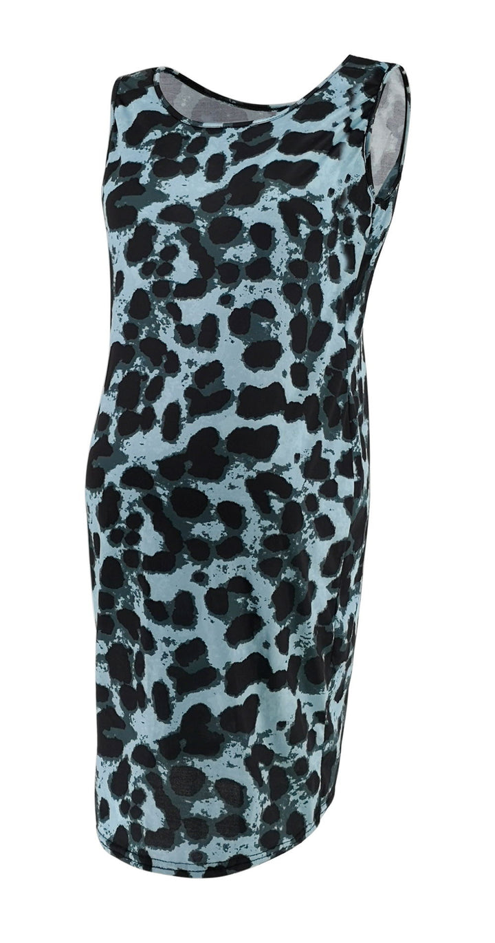 Leopard Dress Summer Sleeveless Pregnant Women
