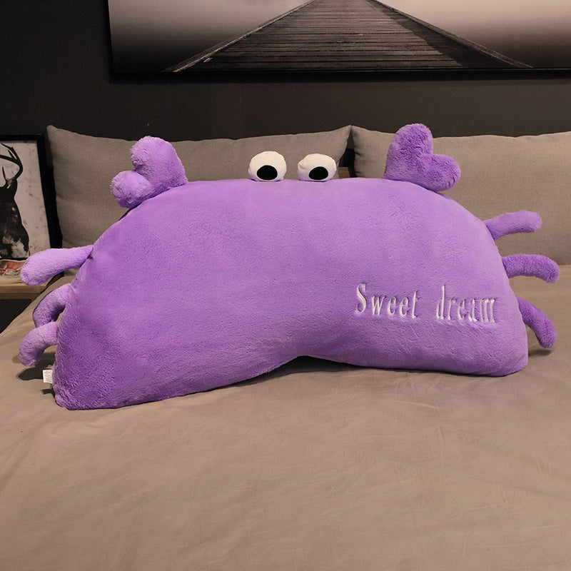 Cute semicircular crab bedside pillow plush toy