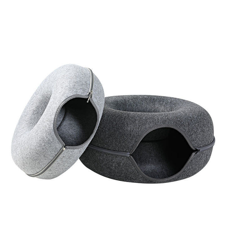 Cat Nest Round Woolen Tunnel