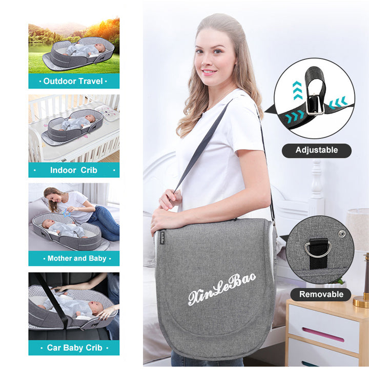 Portable Removable Folding Crib Baby Bed Mommy Bag