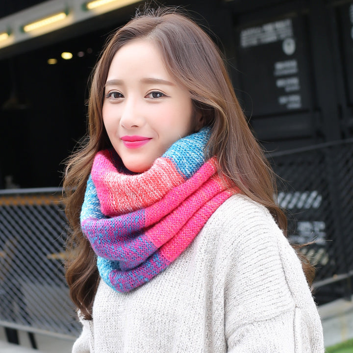 Knit wool neck wrap