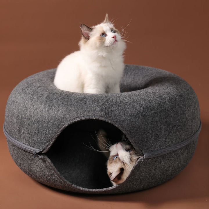 Cat Nest Round Woolen Tunnel