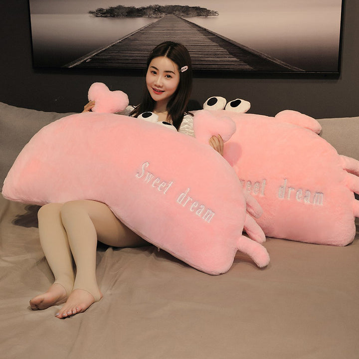 Cute semicircular crab bedside pillow plush toy