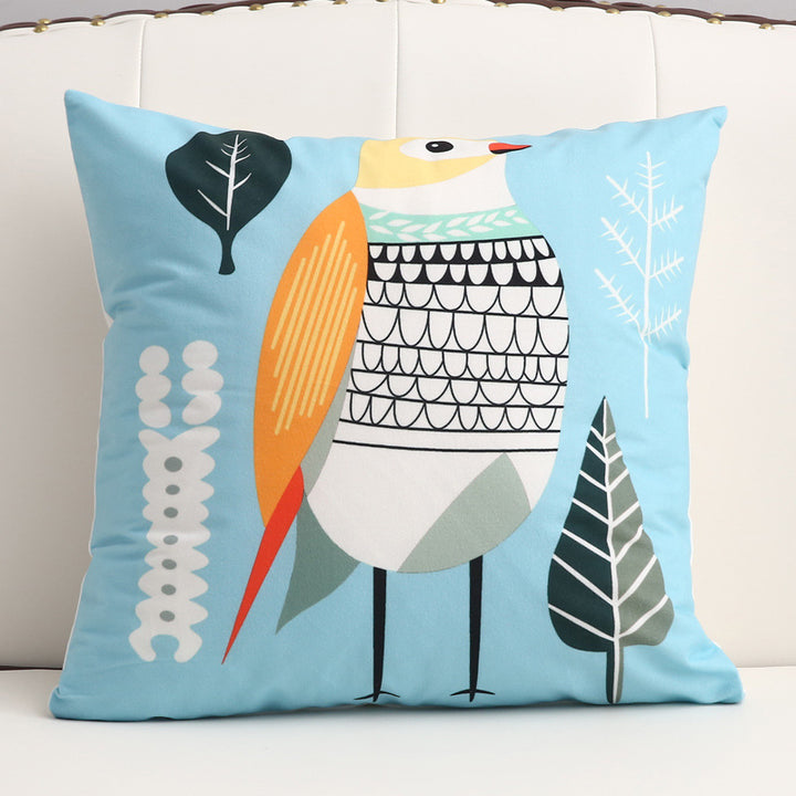 Cartoon short plush pillow
