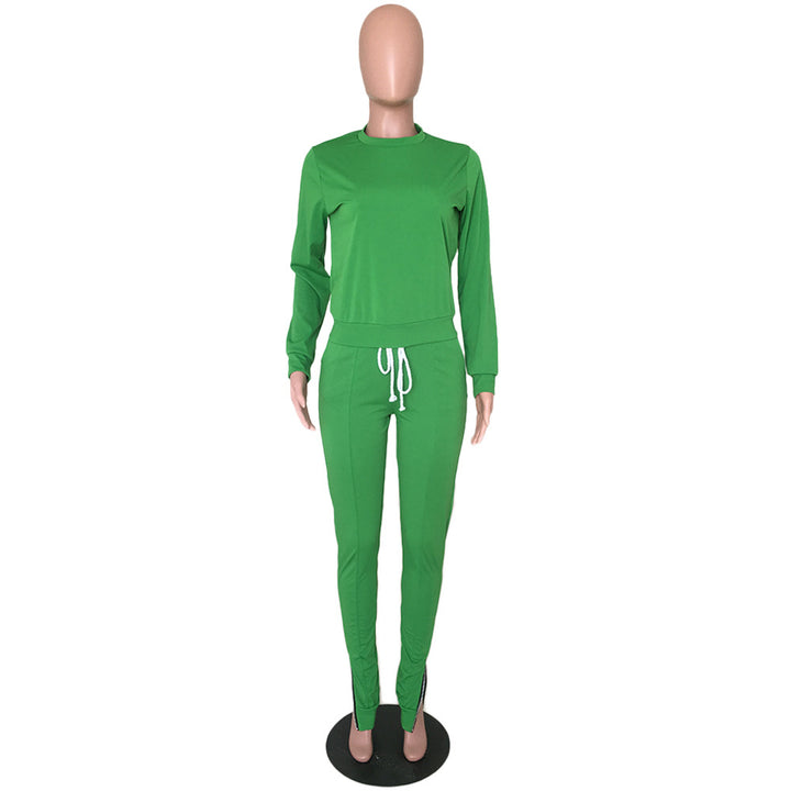 Fashion leisure sports foot zipper suit