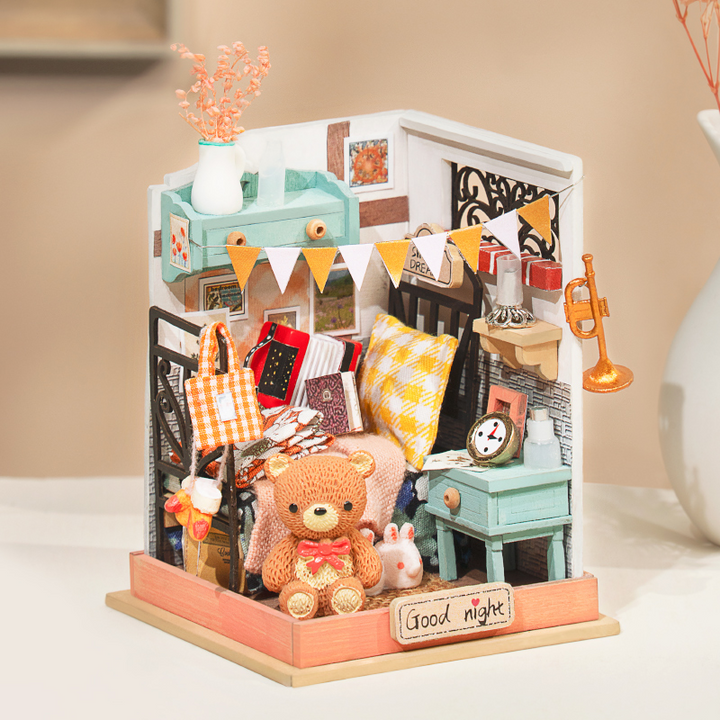 Robotime Rolife DIY Wooden Doll House Taste Life Dollhouse Sweet Dream Miniature House Kits Bubble Bath Toys For Children Adult