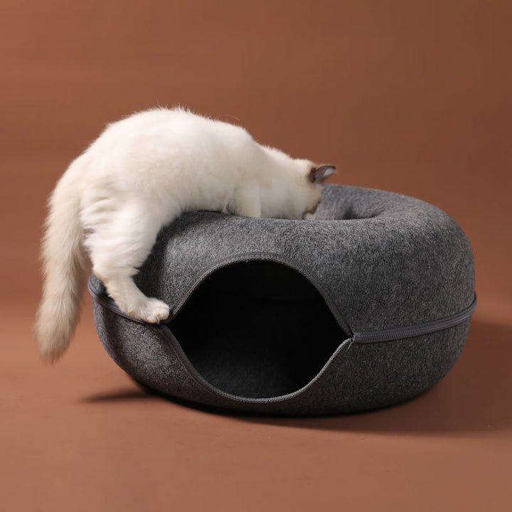 Cat Nest Round Woolen Tunnel