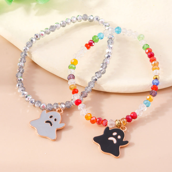 Ornament Halloween Ghost Beaded Bracelet Set Creative