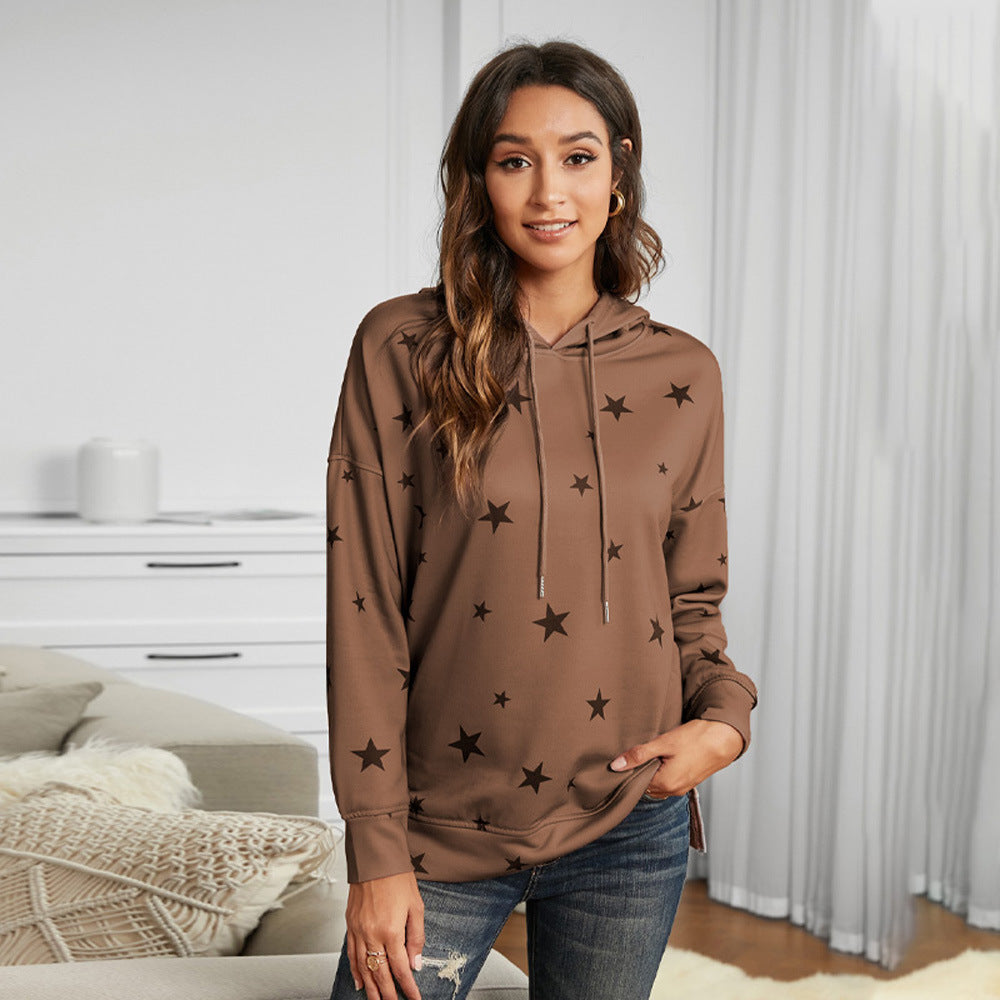 Loose-fitting V-neck Long Sleeves Top