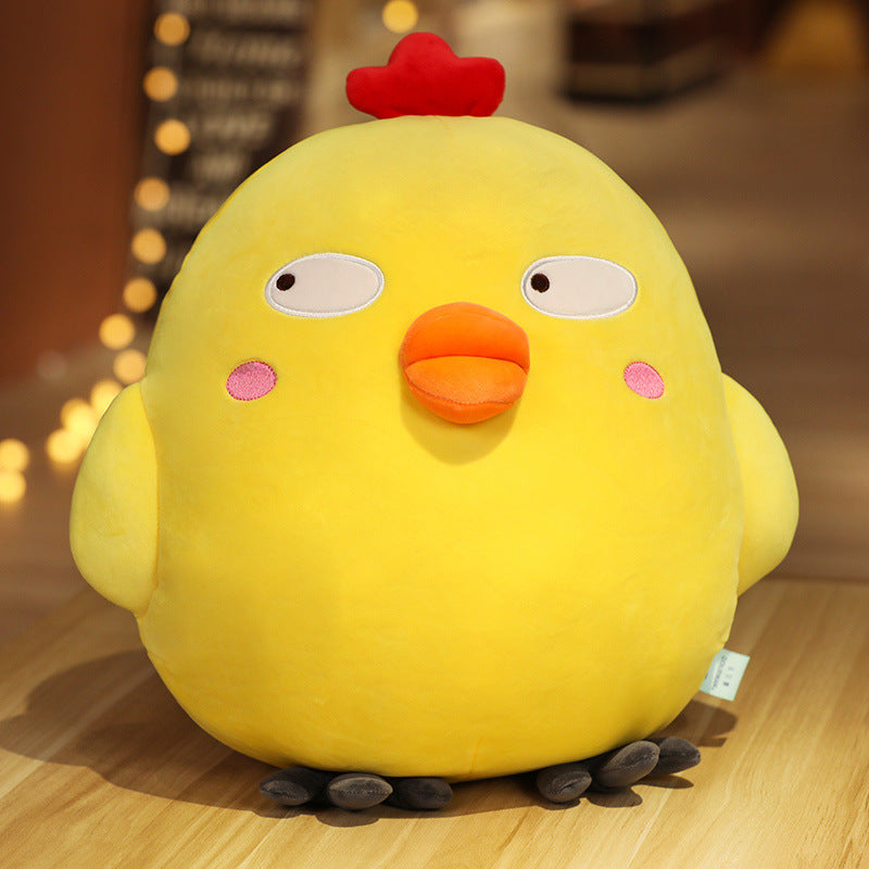 Cute Funny Expression Little Yellow Chicken Doll
