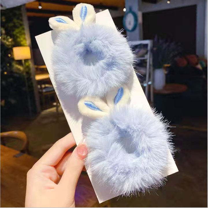 Hair Rope Simple New Bunny Ears Plush Hair Ring