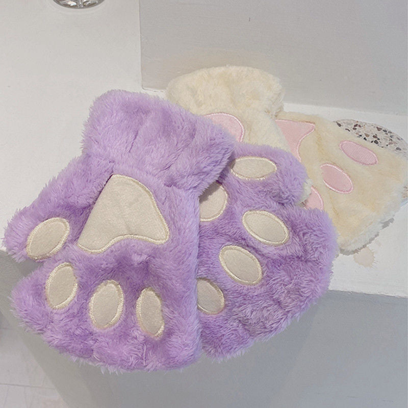 Cat's Paw Gloves Cute Girl Heart Soft Cute
