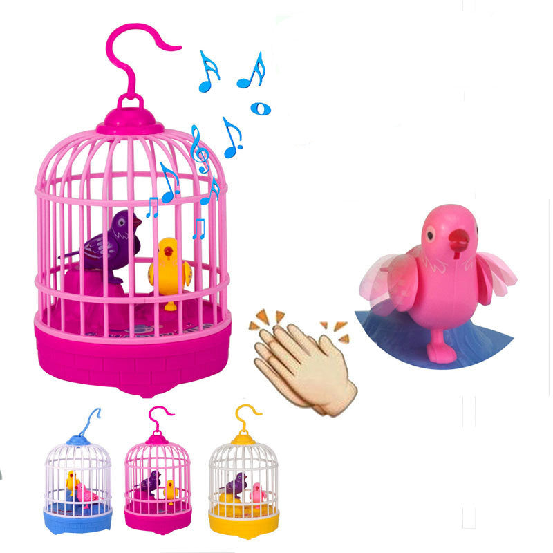 Voice control mini bird cage