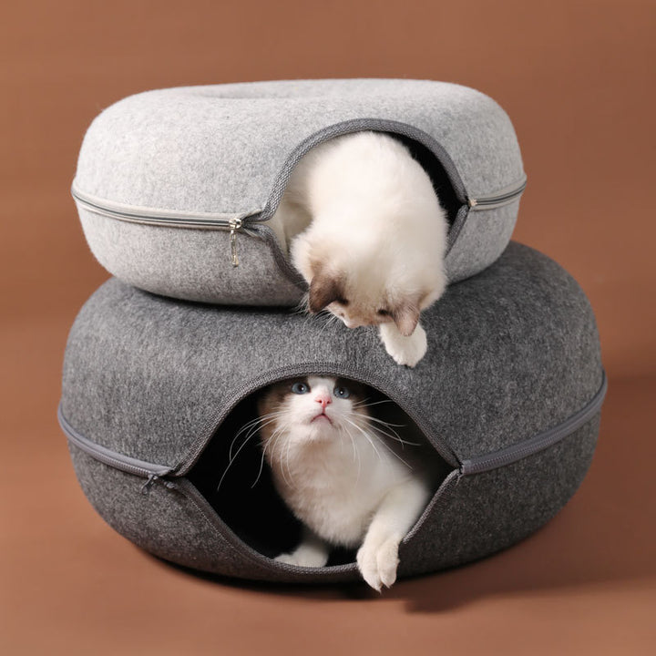 Cat Nest Round Woolen Tunnel