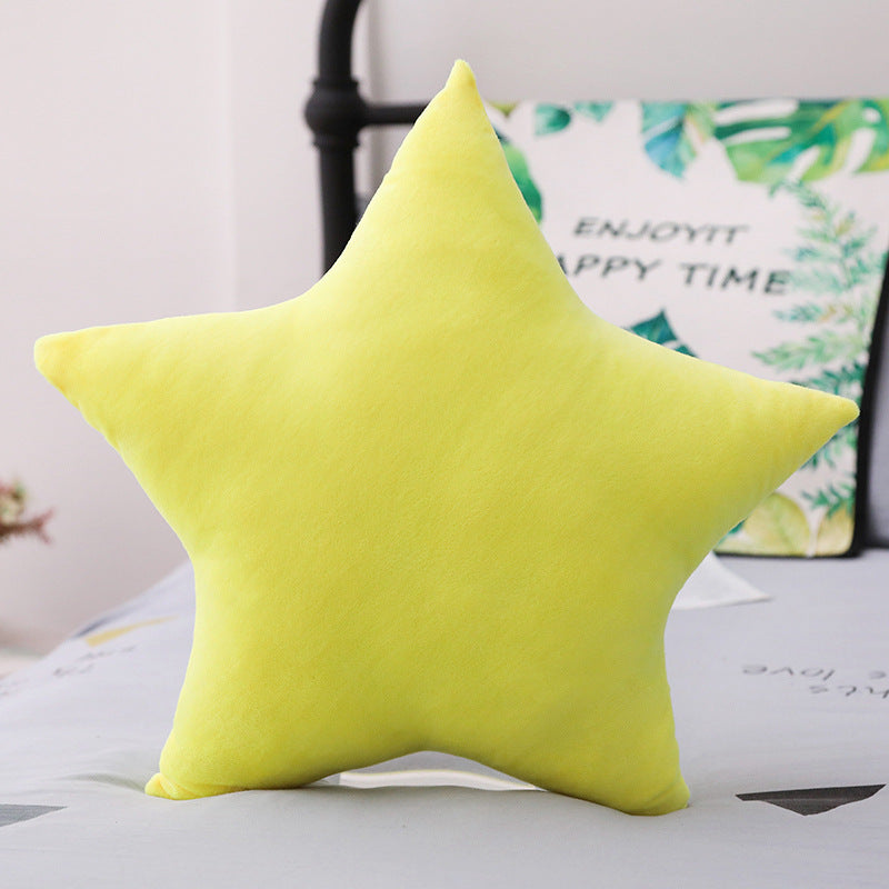 Five-pointed Star Plush Car Lumbar Pillow