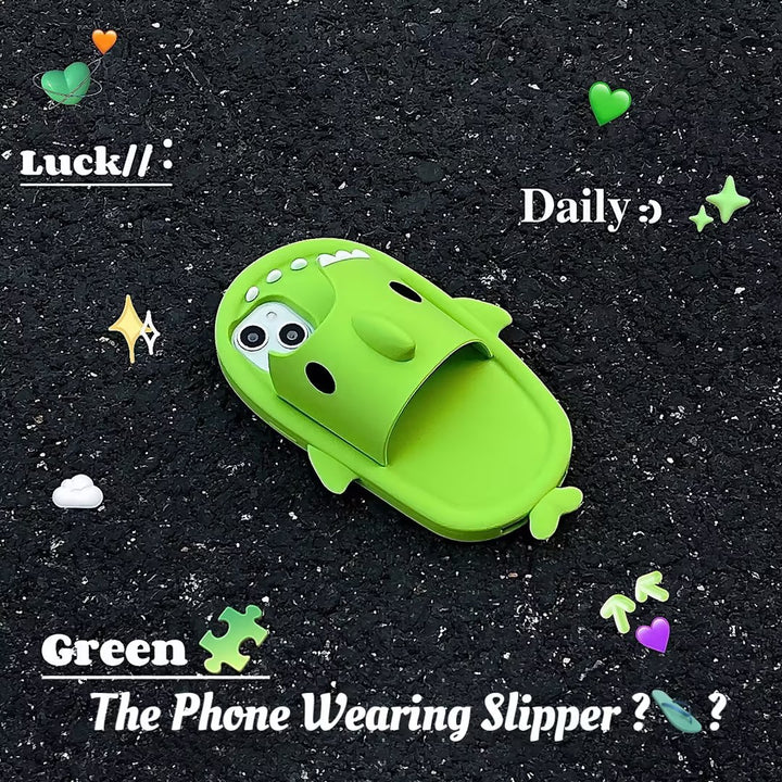 Funny Shark Slipper Phone Case For Iphone 11 12 13 14 Pro Max Creative Soft Silicone Shockproof Protective Full Cover For Apple