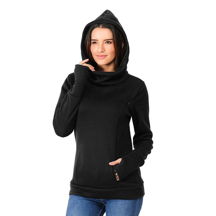 Pregnant women thick hooded sweater