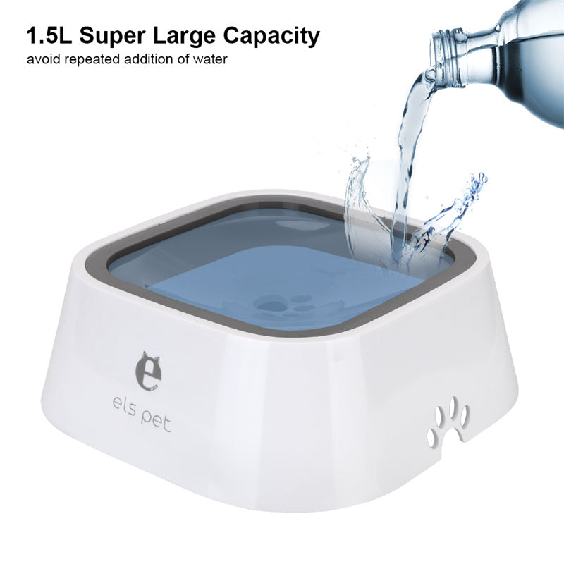 1.5L Cat & Dog Anti-Overflow Water Bowl