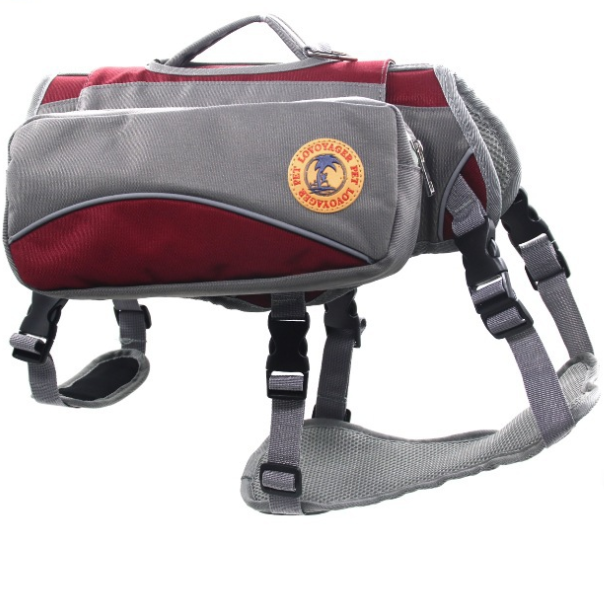Pet self-packing out portable bag detachable chest back travel bag