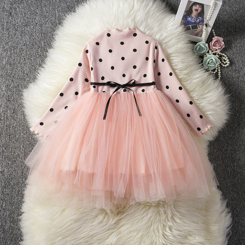 Baby Long Sleeve Tutu Lace Dress