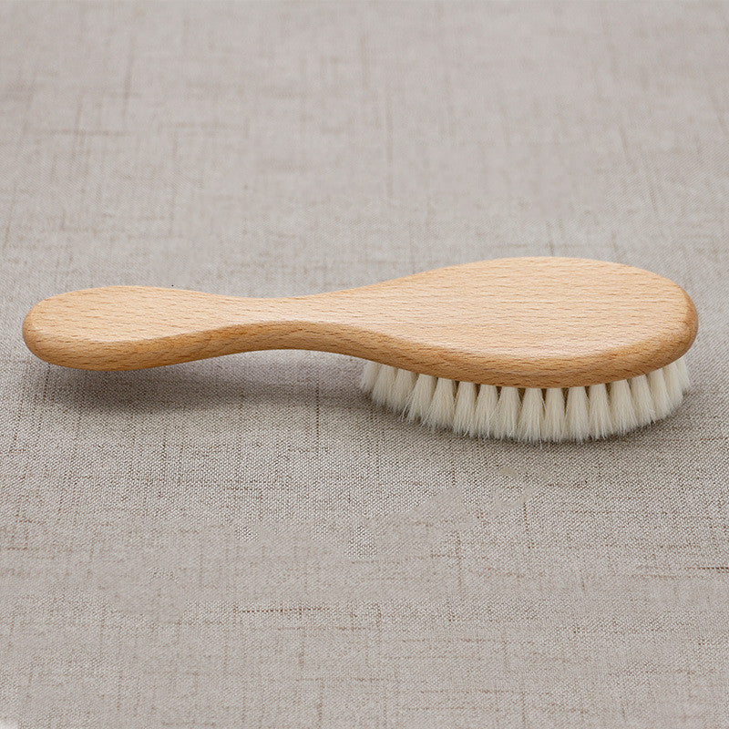 Baby shampoo brush solid wood wool brush