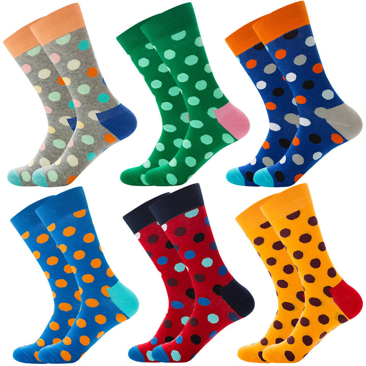 Animal Fruit Geometric Printing Six-color Combination Men's Socks