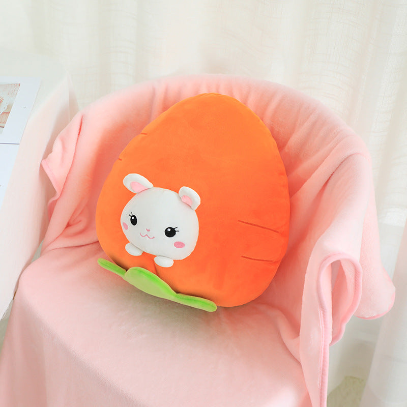Avocado, Banana Fruit Plush Pillow