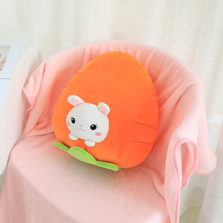 Avocado, Banana Fruit Plush Pillow