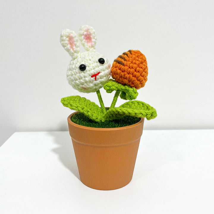 Hand-woven Sunflower Potted Home Decoration Finished Product