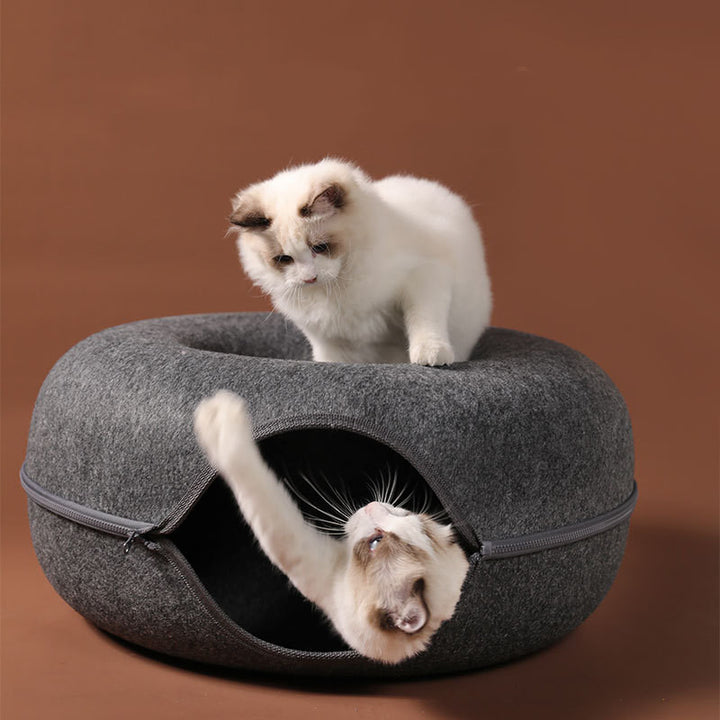Cat Nest Round Woolen Tunnel