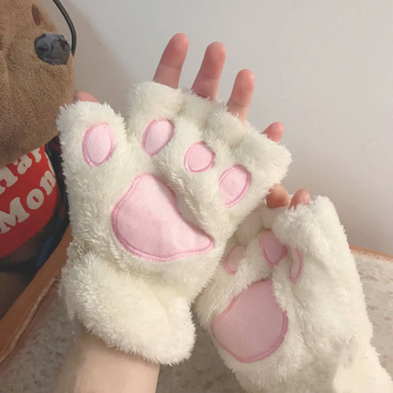 Cat's Paw Gloves Cute Girl Heart Soft Cute